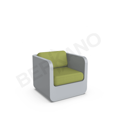 Кресло Grace с подушками Concrete Gray / Green