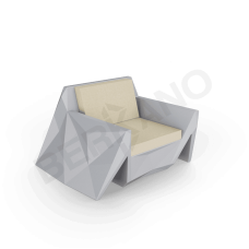 Кресло Quaro с подушками Graphite / Bone Brown