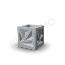 Кашпо Icelandic Cube DB Concrete Gray