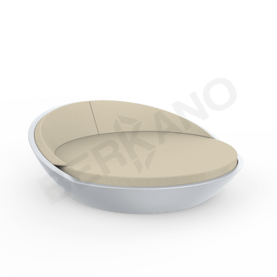 Шезлонг Riviera Concrete Gray / Bone Brown