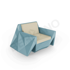 Кресло Quaro с подушками Blue Pine / Bone Brown