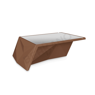 Стол Quaro со стеклом Brown