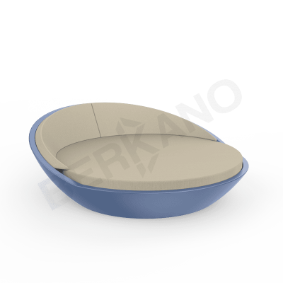 Шезлонг Riviera Wave Blue / Bone Brown