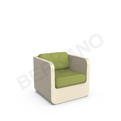 Кресло Grace с подушками Bone Brown / Green