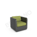 Кресло Grace с подушками Coal Black / Green