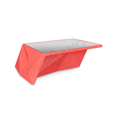 Стол Quaro со стеклом Chili Red