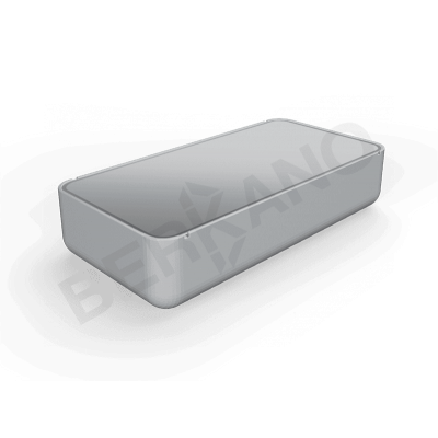 Стол Grace средний со стеклом Concrete Gray