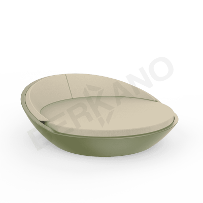 Шезлонг Riviera Olive Green / Bone Brown
