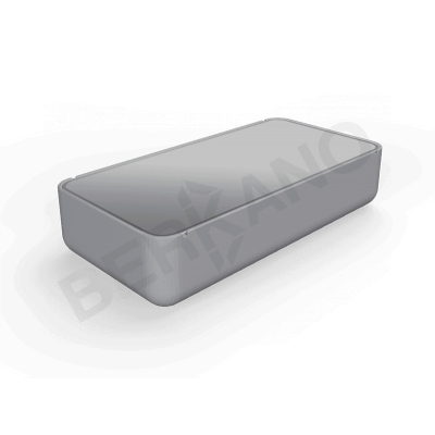 Стол Grace средний со стеклом Graphite