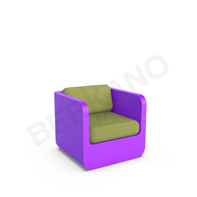 Кресло Grace с подушками Deep Violet / Green