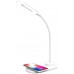 Офисная настольная лампа светодиодная с регулировкой цветовой температуры USB-портом и беспроводным ЗУ DE588
