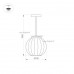 Светильник подвесной уличный LGD-PEARL-HANG-7W Warm3000 (GR, 164 deg, 230V) (IP65 Металл) 030004