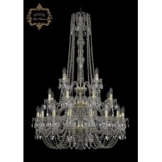 Хрустальная подвесная люстра 11.11.16+8+4.300.3d.h-128.Gd.Sp