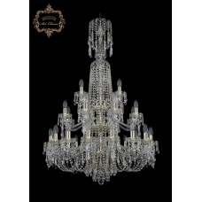 Хрустальная подвесная люстра 11.23.16+8+4.300.3d.XL-130.Gd.Dr