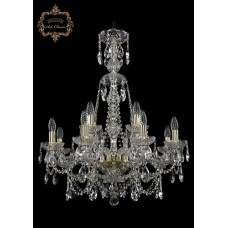 Хрустальная подвесная люстра 11.25.8+4.220.XL-80.Gd.Sp