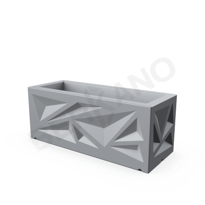 Кашпо Icelandic Horizontal DB Concrete Gray