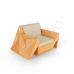 Кресло Quaro с подушками Orange / Bone Brown