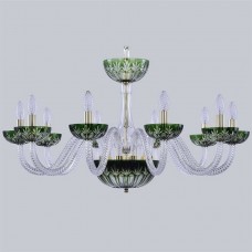 Подвесная люстра с хрусталем 1308/10/300 G Cl/Clear-Green/H-1I