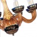 Подвесная люстра с хрусталем 1308/8/195 G Am/Amber-Blue/H-1J