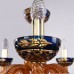 Подвесная люстра с хрусталем 1308/8/195 G Am/Amber-Blue/H-1J
