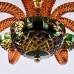 Подвесная люстра с хрусталем 1309/8/200 G Am/Amber-Green/H-1J
