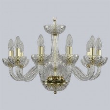 Подвесная люстра с хрусталем 1310/10/195 G Cl/Clear/M-1F