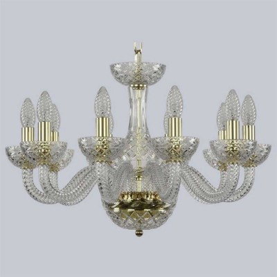 Подвесная люстра с хрусталем 1310/10/195 G Cl/Clear/M-1F