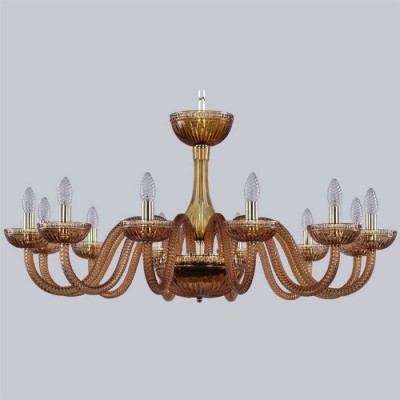 Подвесная люстра с хрусталем 1310/12/360 G Am/Amber/M-1G