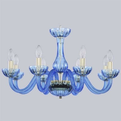 Подвесная люстра с хрусталем 1310/8/240 G Aq/Aquamarime/M-1H