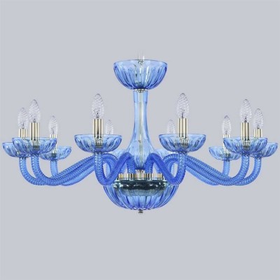 Подвесная люстра с хрусталем 1311/10/300 G Aq/Aquamarine/M-1H