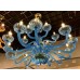 Большая люстра с хрусталем 1311/12+6/360/2d G Aq/Aquamarine/M-1H