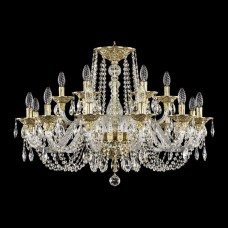 Подвесная люстра хрустальная Ivele Crystal 16102/12+6/300 G