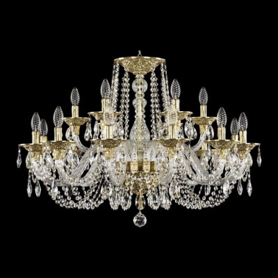 Подвесная люстра хрустальная Ivele Crystal 16102/12+6/300 G