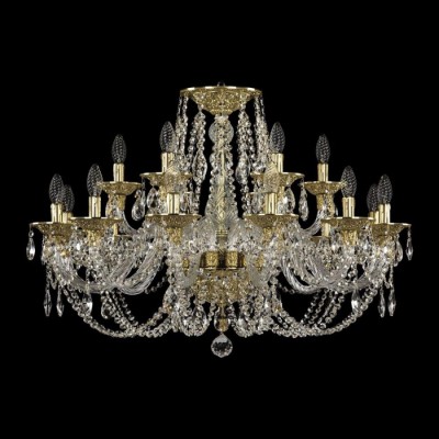 Подвесная люстра хрустальная Ivele Crystal 16106/12+6/300 G