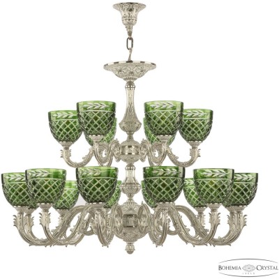 Подвесная люстра Florence 71101/12+6/300/2d NW P1 U Clear-Green/H-1J
