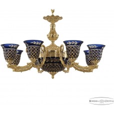 Подвесная люстра хрустальная 71212P/8/210 G P2 U Amber-Blue/H-1J