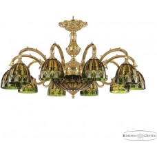 Подвесная люстра хрустальная 72209P/10/250 G P1 D Amber-Green/H-1I