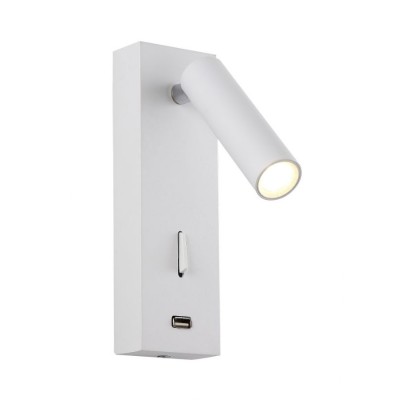 Бра светодиодное с выключателем и USB-портом CLT 210W USB WH