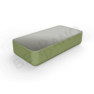 Стол Grace средний со стеклом Olive green