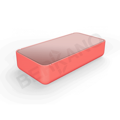 Стол Grace средний со стеклом Chili Red
