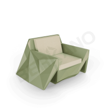 Кресло Quaro с подушками Olive green / Bone Brown Кресло Quaro с подушками Olive green / Bone Brown
