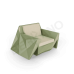Кресло Quaro с подушками Olive green / Bone Brown Кресло Quaro с подушками Olive green / Bone Brown