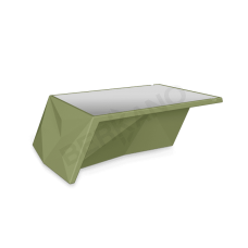 Стол Quaro со стеклом Olive green Стол Quaro со стеклом Olive green