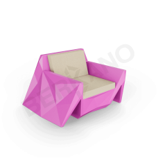 Кресло Quaro с подушками Royal Purple / Bone Brown Кресло Quaro с подушками Royal Purple / Bone Brown