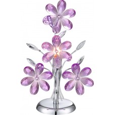 Настольная лампа с выключателем флористика Purple 5146