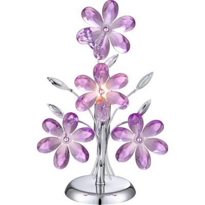 Настольная лампа с выключателем флористика Purple 5146