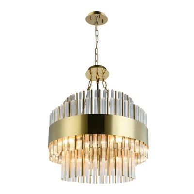 Подвесная люстра хрустальная Floridiya LH3054/12P-GDCG