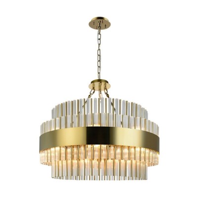 Подвесная люстра хрустальная Floridiya LH3054/18P-GDCG