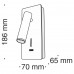 Бра для чтения светодиодное с выключателем и USB-портом Mirax C041WL-L3W3K