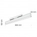Трековый светильник магнитный 48V светодиодный Track lamps TR012-2-20W3K-B